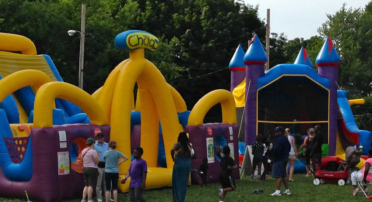 Bounce Houses at the Corn Hill Arts Festival