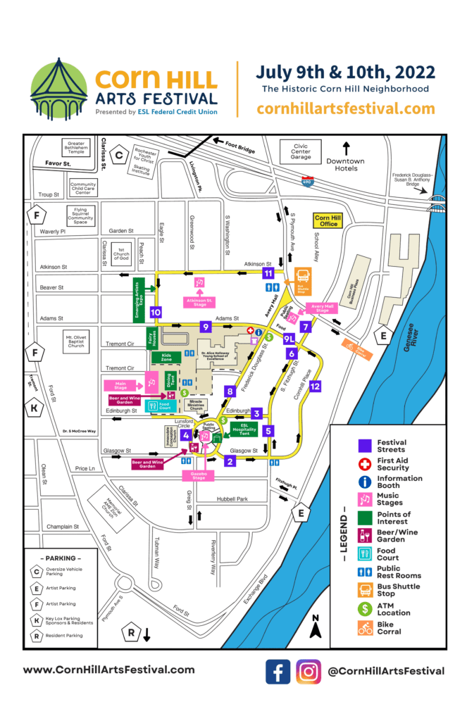 2022 Corn Hill Festival Map with Parking